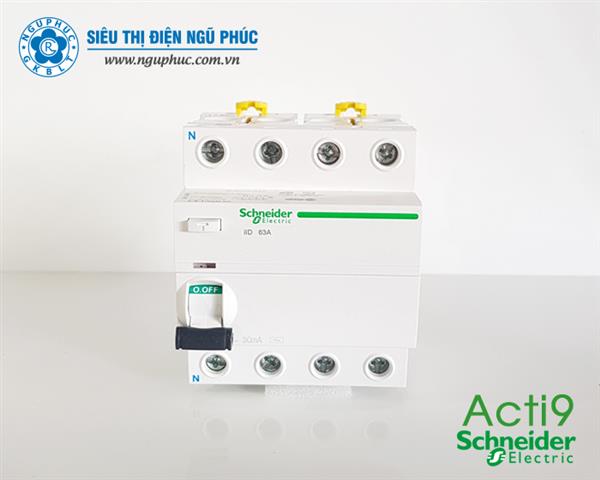 Chống dòng rò RCCB 4P 25A Acti9 Schneider (A9R50425)