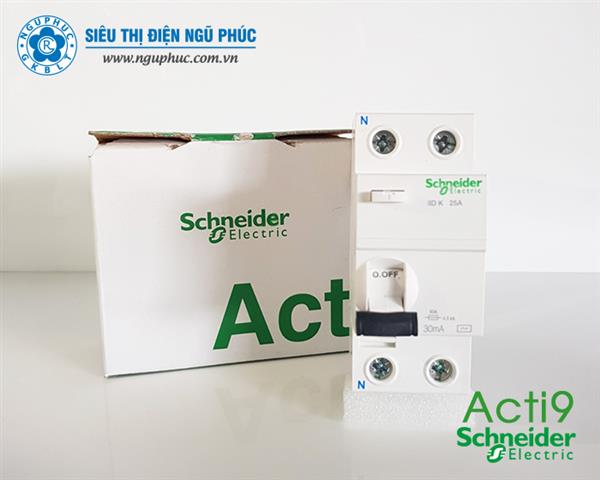 Chống dòng rò RCCB 2P 25A Acti9 Schneider (A9R50225)