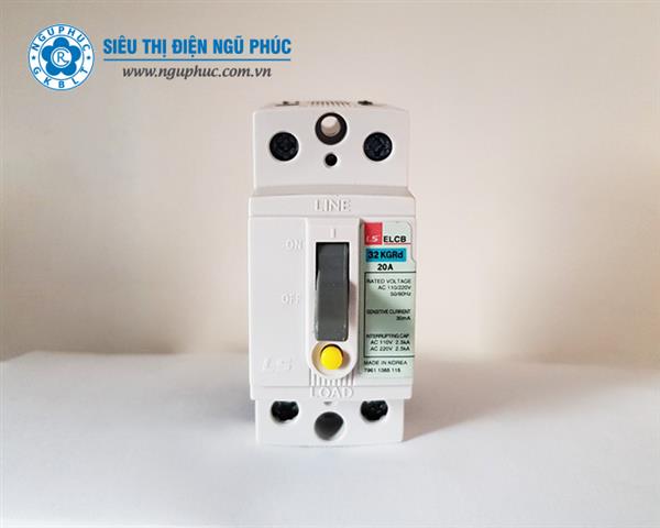 Át chống giật ELCB MCB 32KGRd 2P 20A LS   