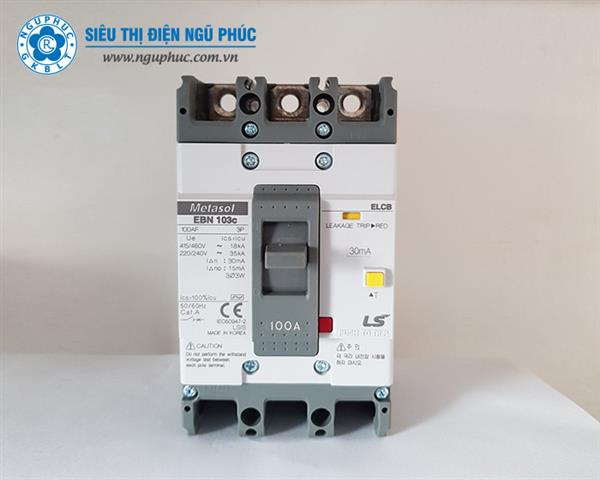 Át chống giật ELCB EBN 103c 3P 100A LS