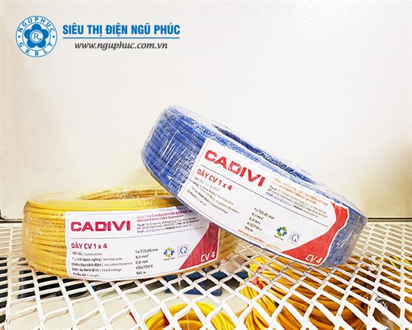 Dây CV Cadivi 1 x 4 (dây 7 sợi)