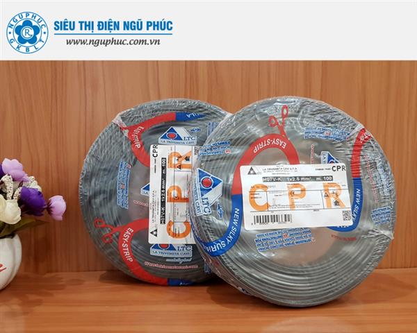 Dây điện nhập khẩu Italy 1 x 2,5 (H07V-K)