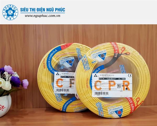 Dây điện nhập khẩu Italy 1 x 2,5 (H07V-K)