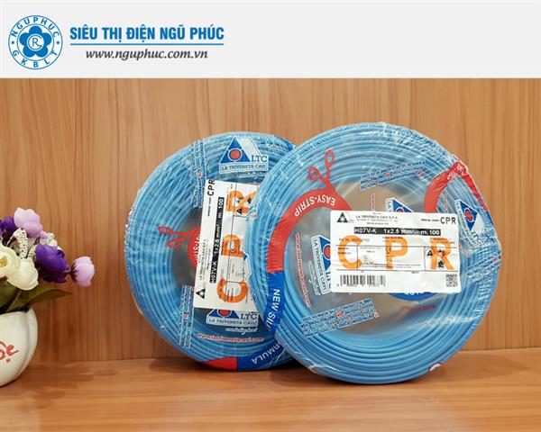 Dây điện nhập khẩu Italy 1 x 2,5 (H07V-K)