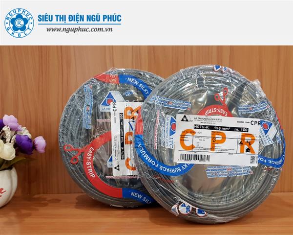 Dây điện nhập khẩu Italy 1 x 6 (H07V-K)