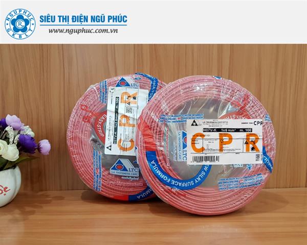 Dây điện nhập khẩu Italy 1 x 6 (H07V-K)