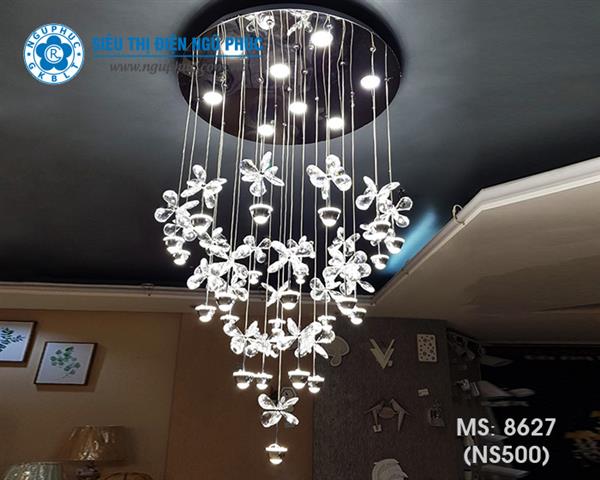Đèn mâm Led pha lê 8627