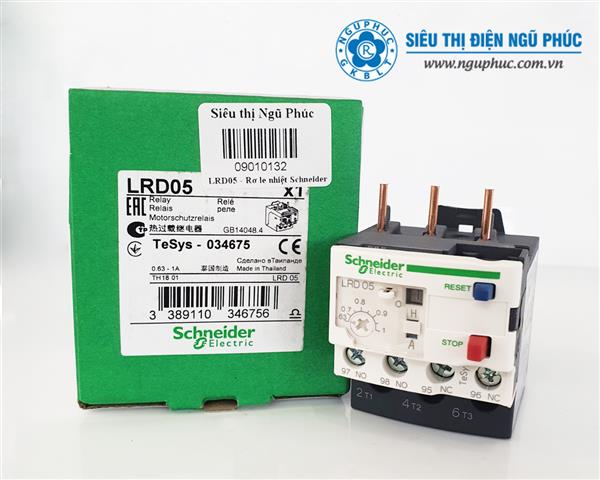 Rơ le nhiệt Schneider - LRD05 (0.63 - 1A)