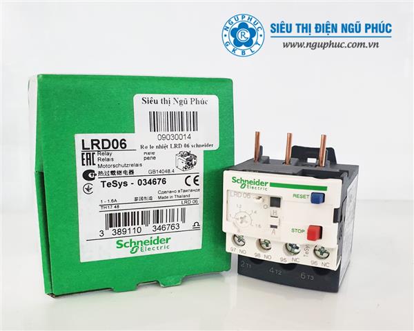 Rơ le nhiệt Schneider - LRD06 (1-1.6A)