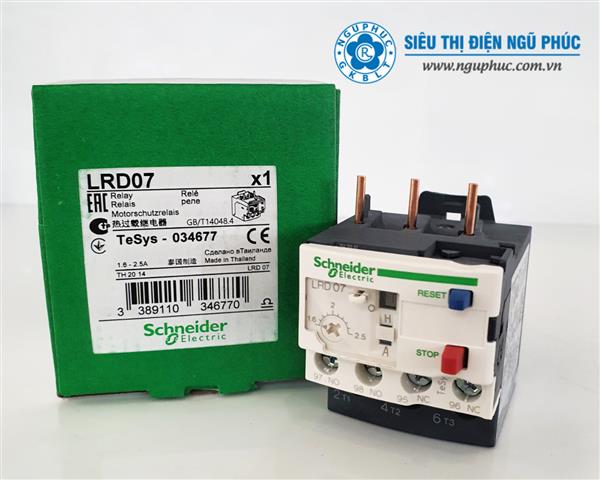 Rơ le nhiệt Schneider - LRD07 (1.6 - 2.5A)