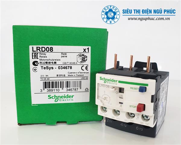 Rơ le nhiệt Schneider - LRD08 (2.5 - 4A)