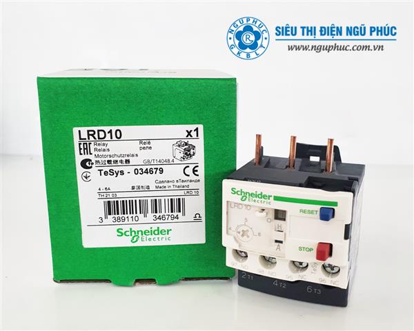 Rơ le nhiệt Schneider - LRD10 (4 - 6A)