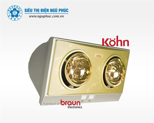 Đèn sưởi 2 bóng Kohn/Braun - KN02G